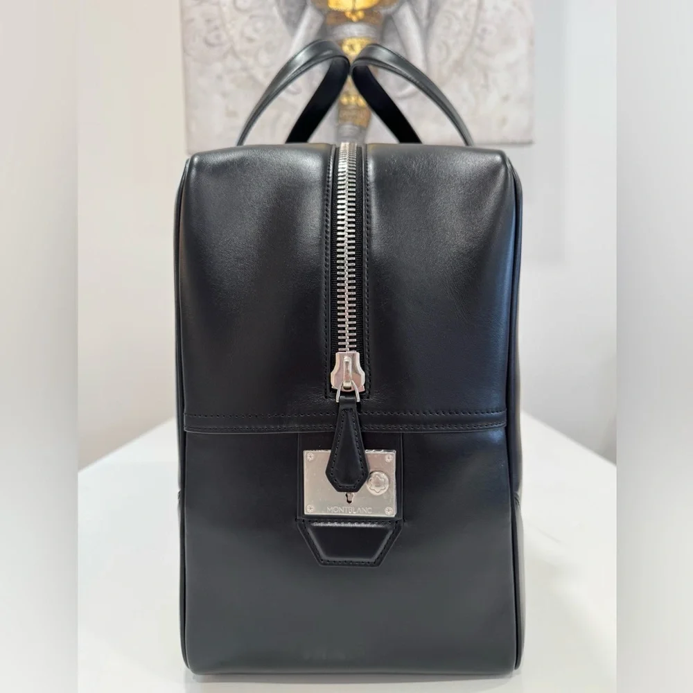 Montblanc Meisterstück Leather Duffle Bag in Black